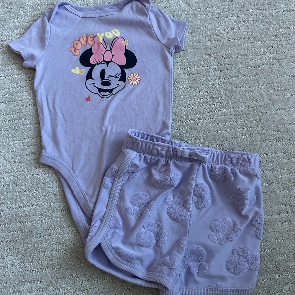 Disney Jumping Beans Minnie Mouse Lavender Baby Set